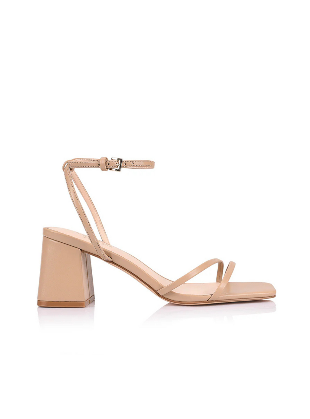 STEVIE BLOCK HEEL SANDALS - Beige