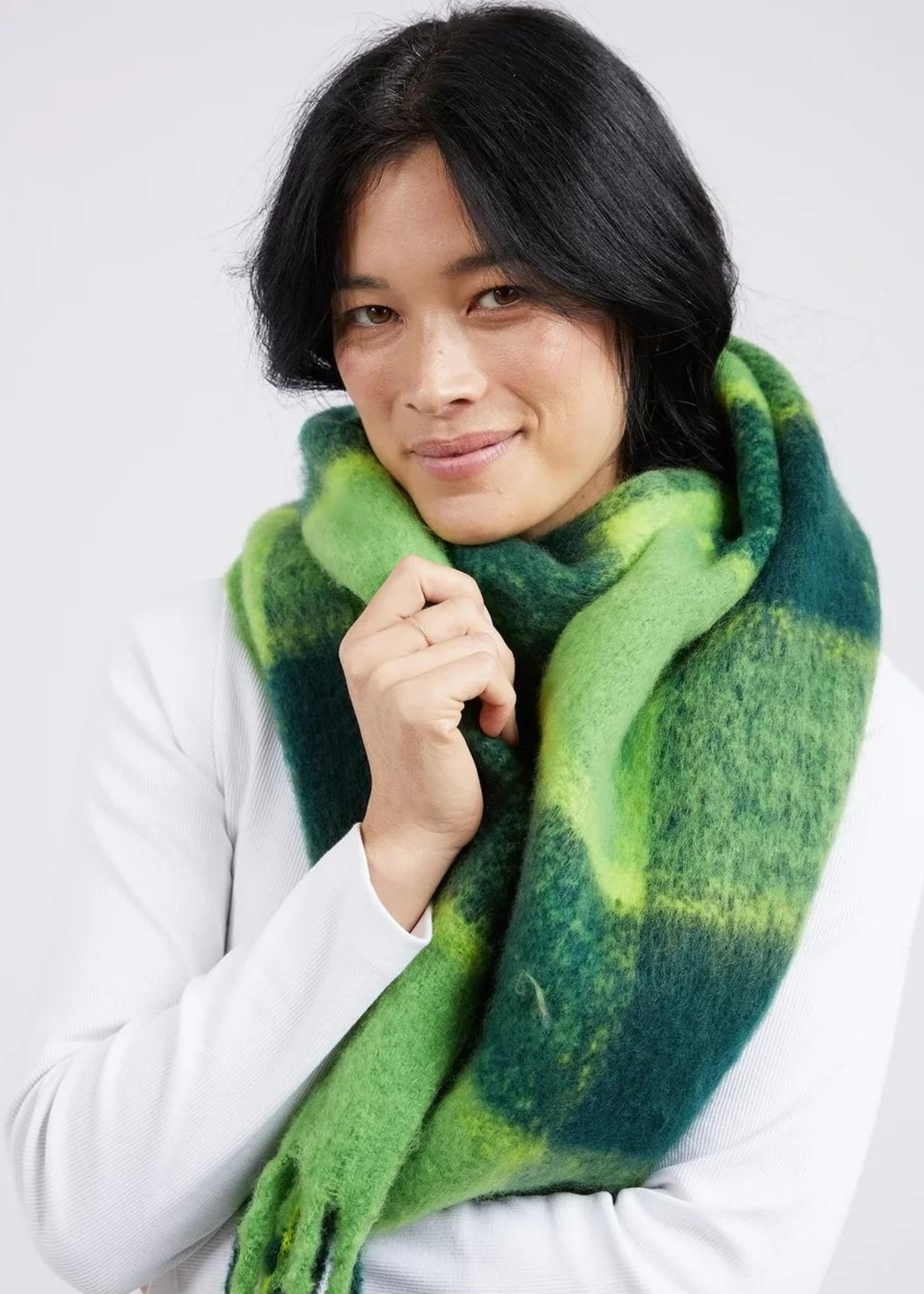 FIG SCARF - Green Check