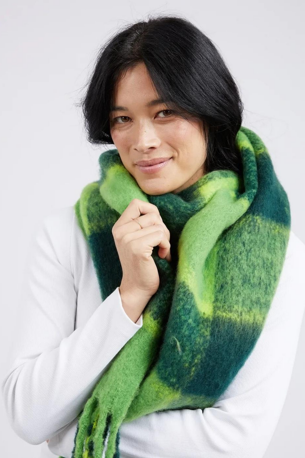 FIG SCARF - Green Check
