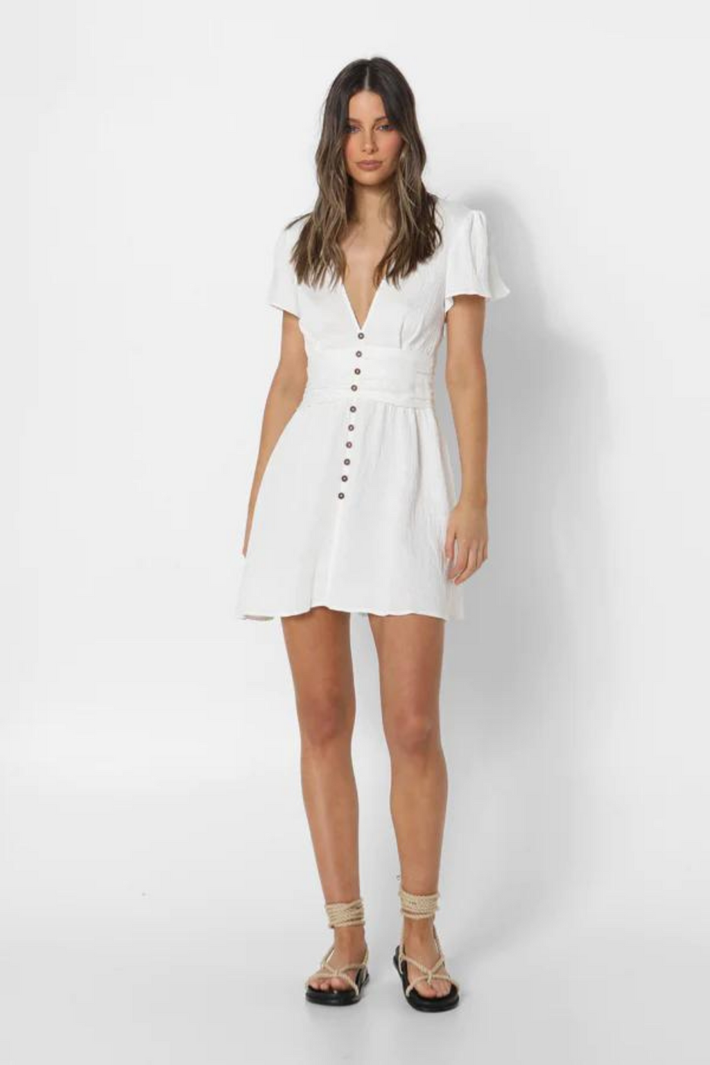 MAYA MINI DRESS - White