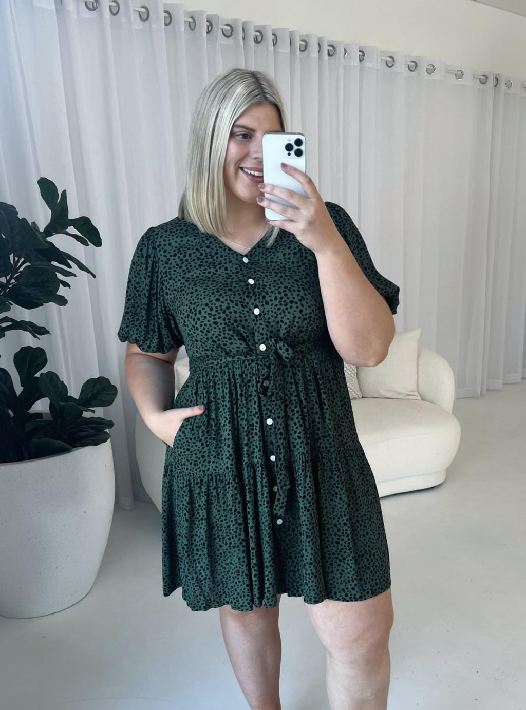 SABRINA DRESS - Olive