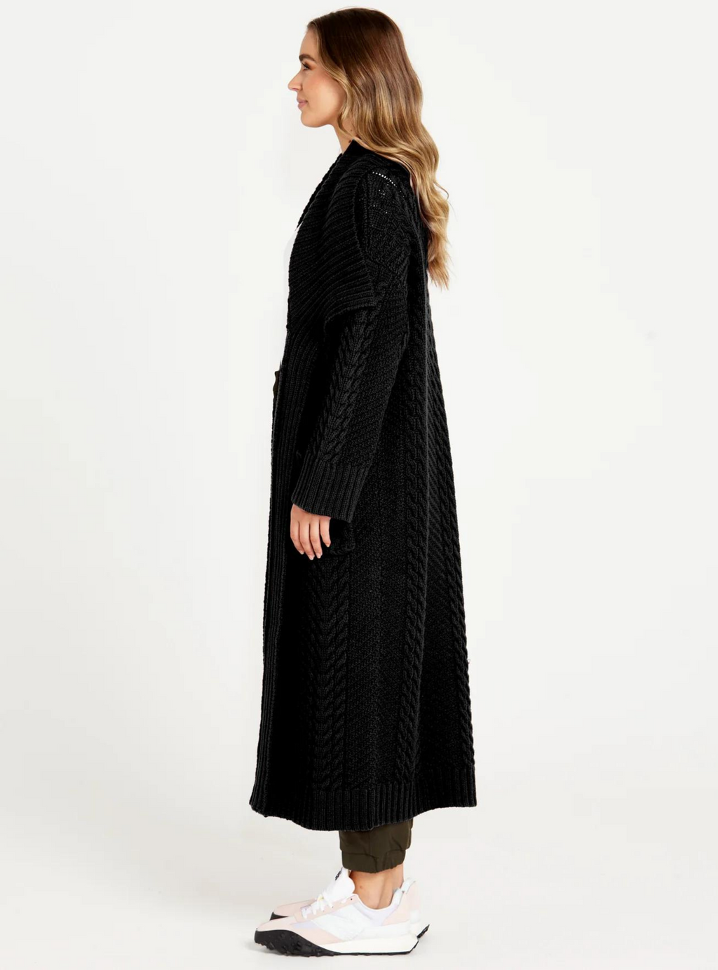 JACINTA CABLE CARDI - Black