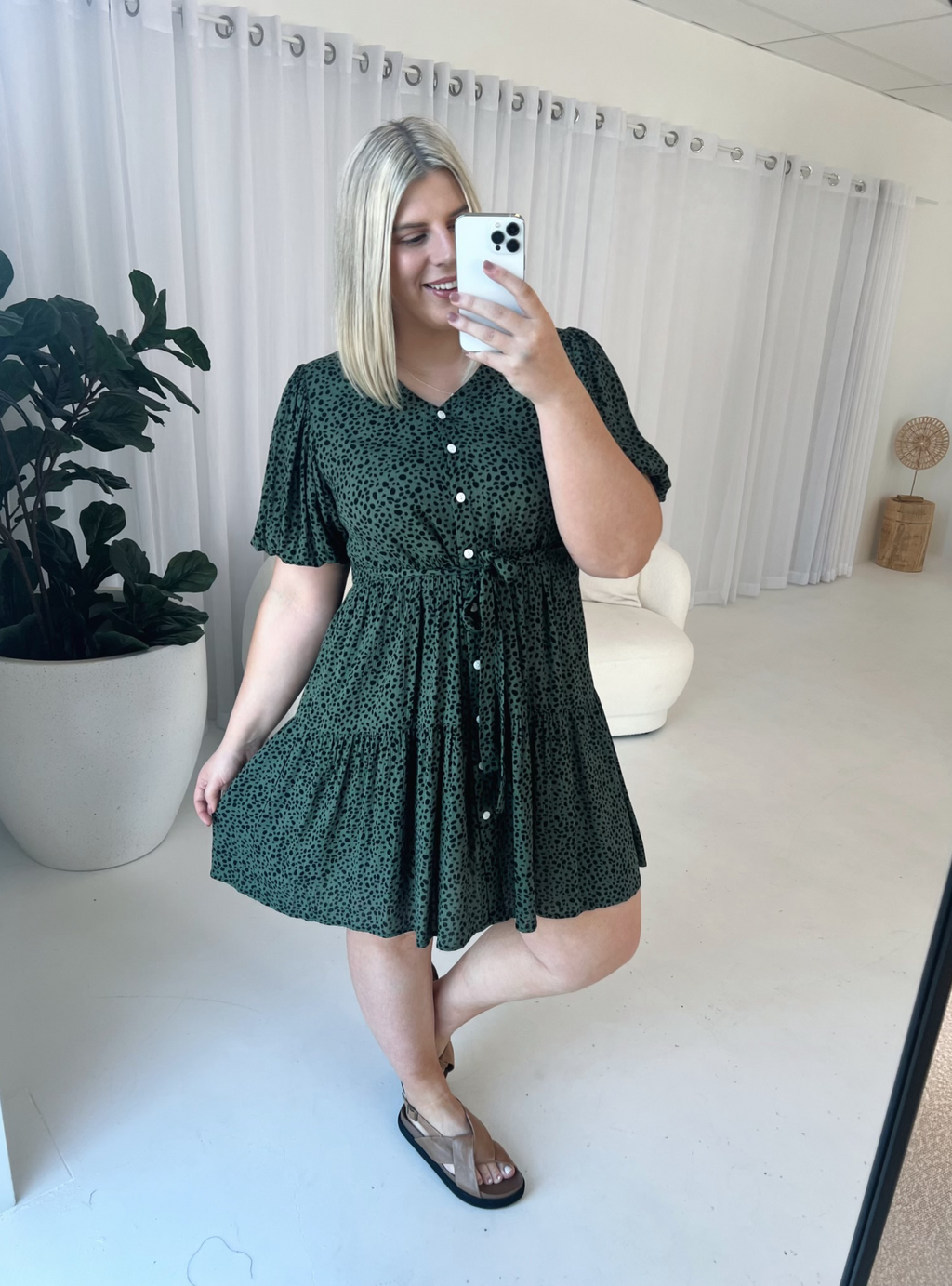 SABRINA DRESS - Olive