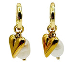 Heart Charm Hoops