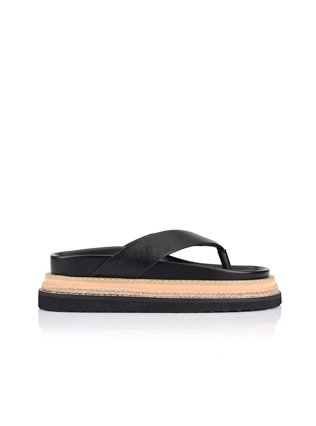 THEO PLATFORM THONGS - Black