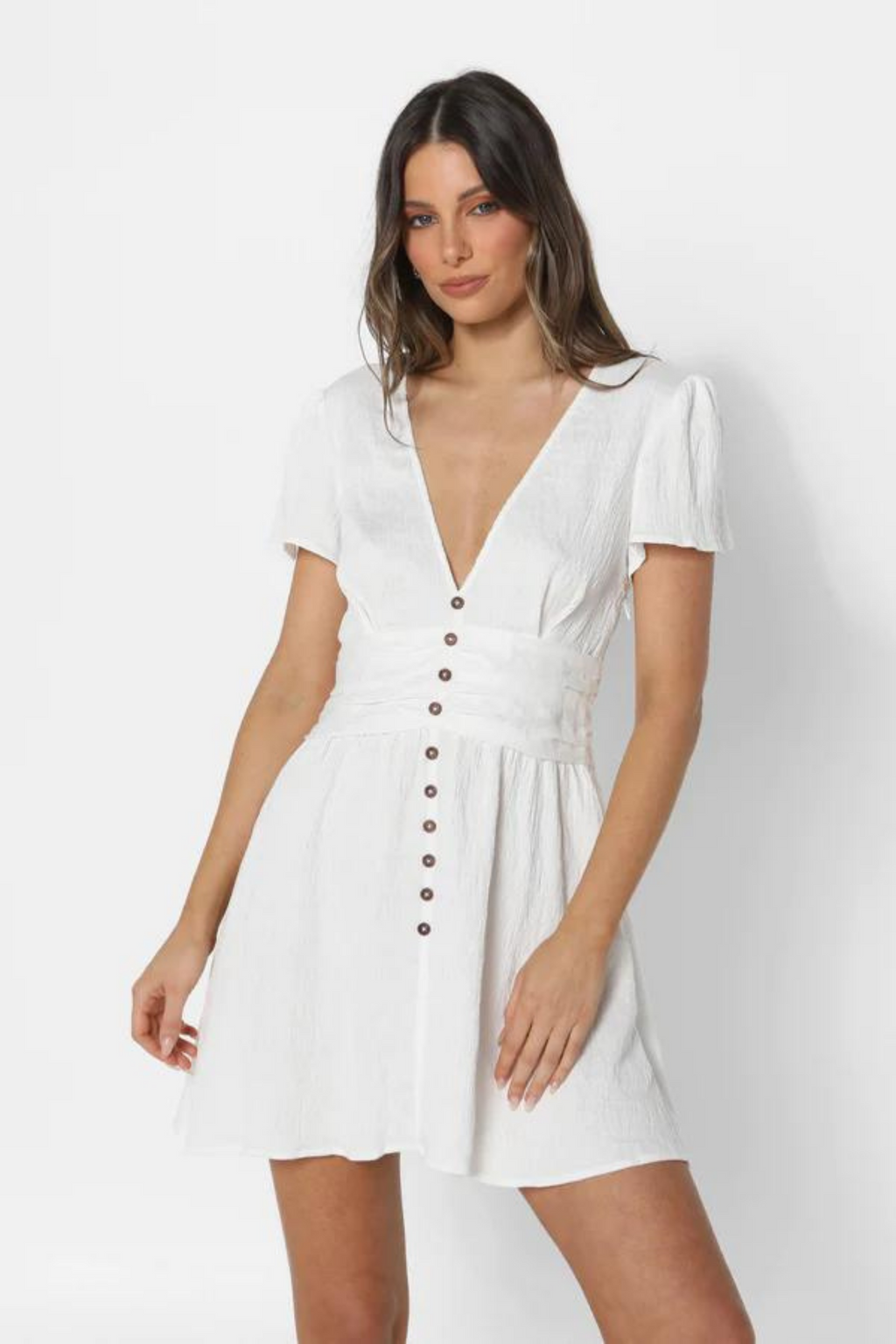MAYA MINI DRESS White Frankie Co Clothing