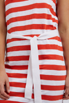 BONDI DRESS - Spicy Orange/White Stripe