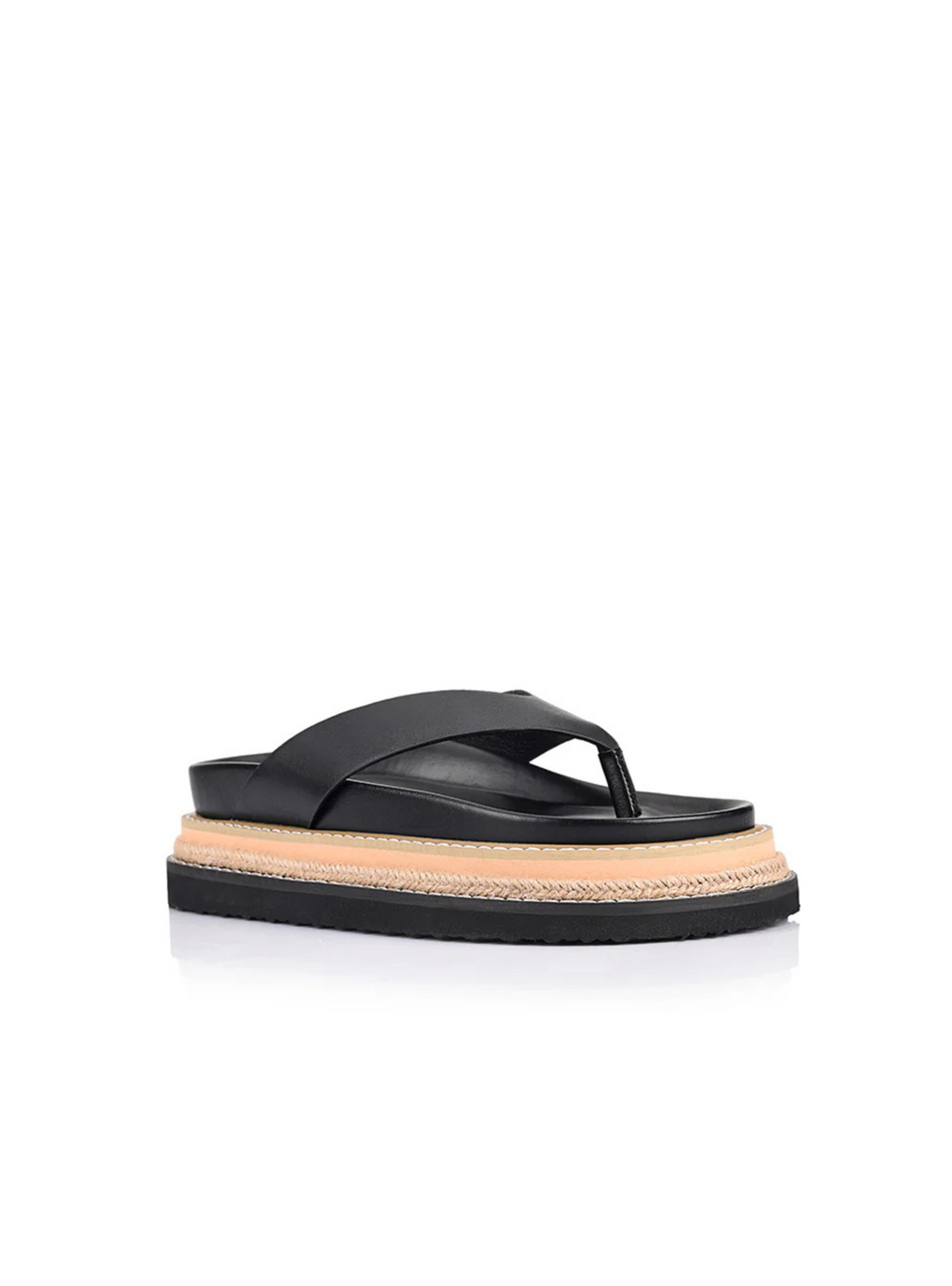 THEO PLATFORM THONGS - Black