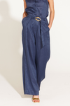 A WALK IN THE PARK HIGH WAISTED WIDE LEG PANT - Navy
