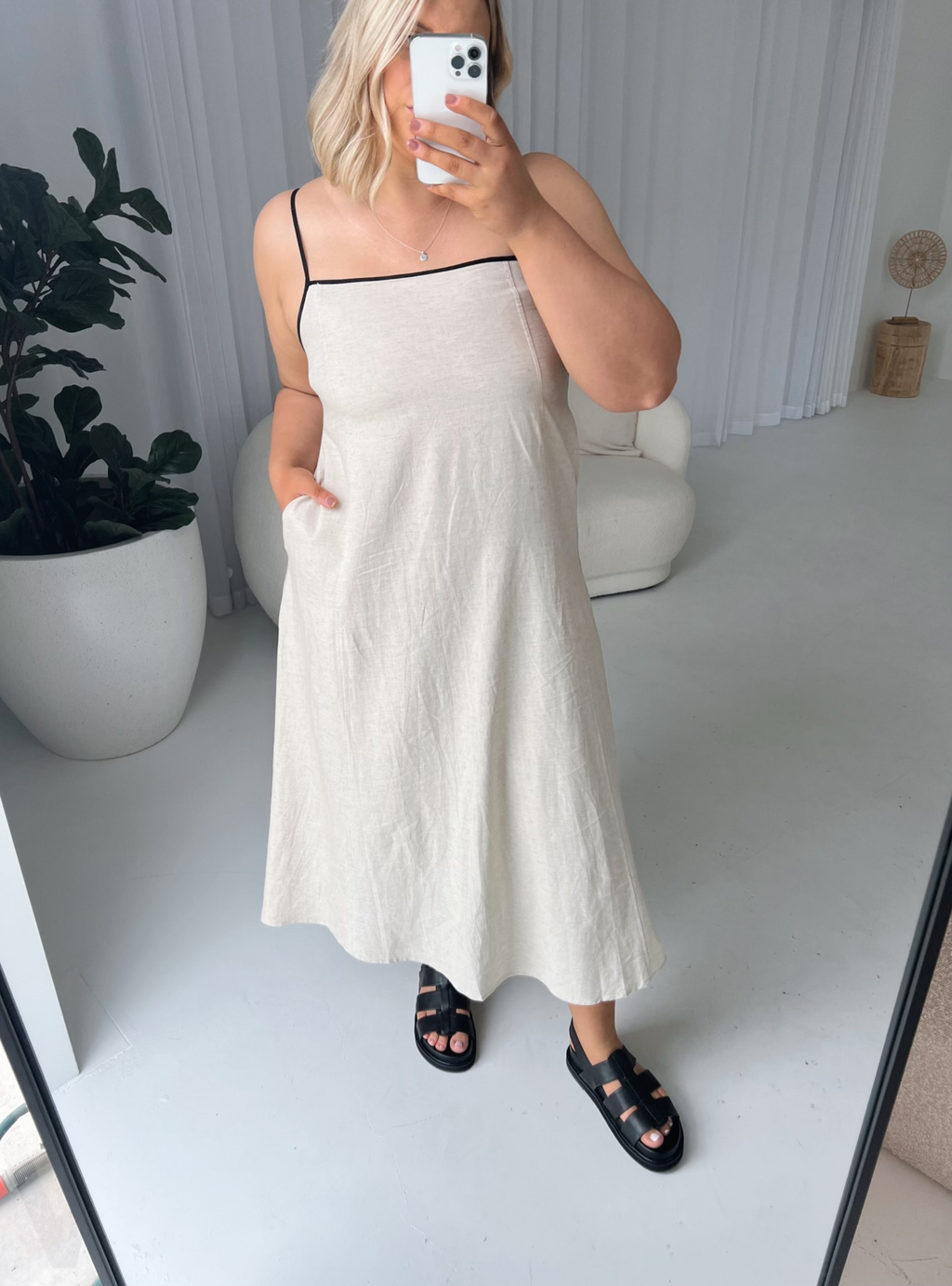 REN MAXI DRESS - Oatmeal