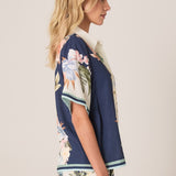 Solara Placement Print Collared Shirt