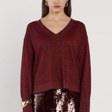 Oriane Sparkle V-Neck Knit