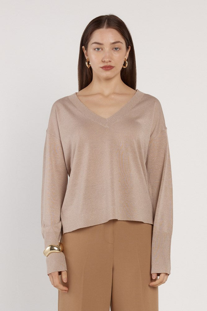 Oriane Sparkle V-Neck Knit