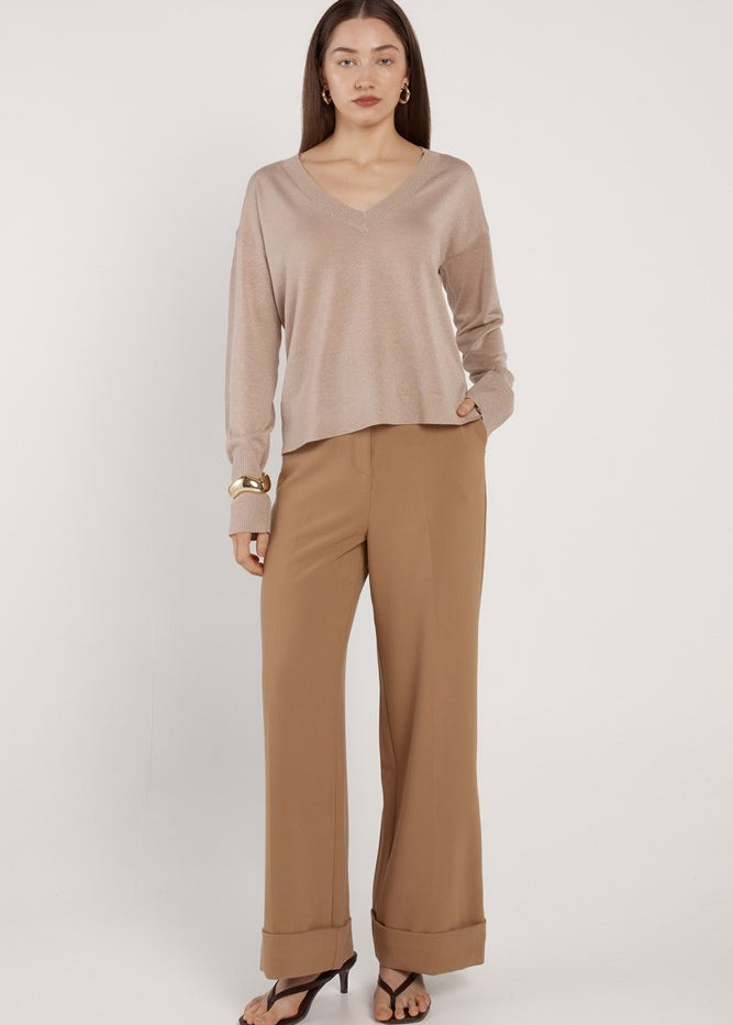 Oriane Sparkle V-Neck Knit