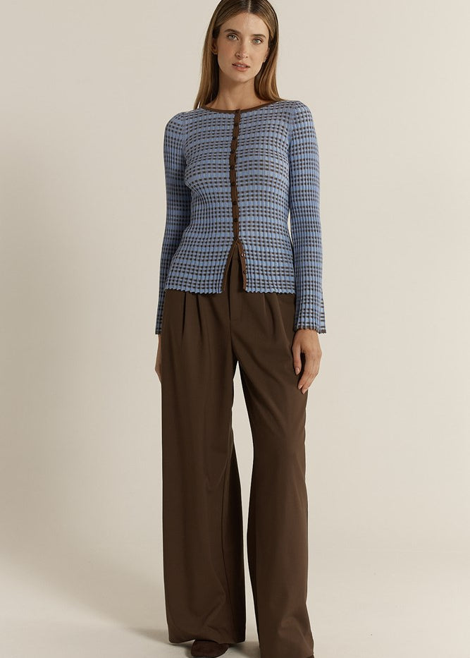 Nesta Check Knit Top