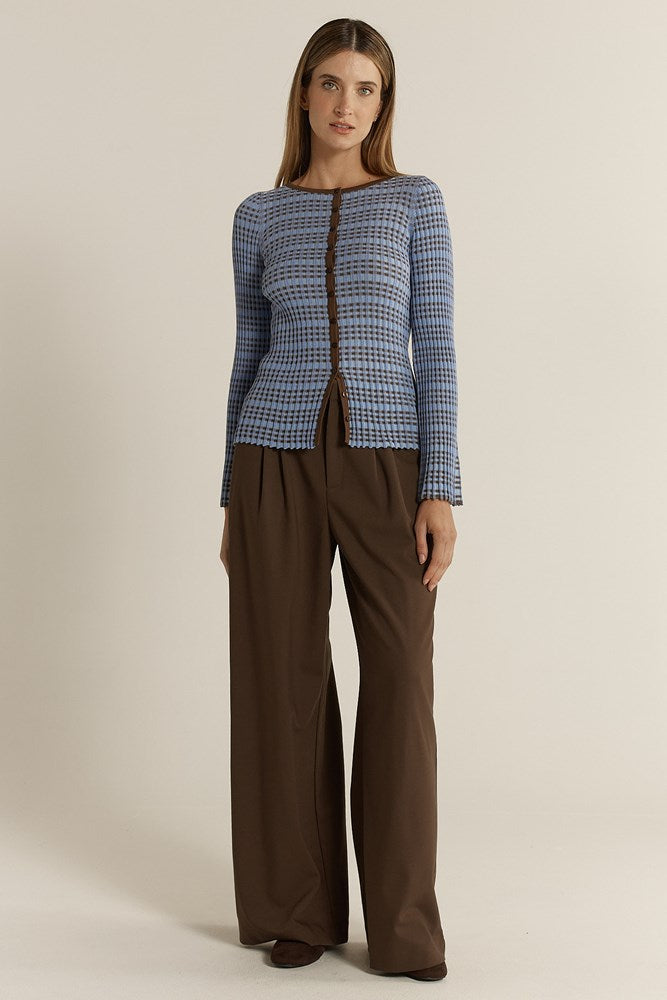 Nesta Check Knit Top