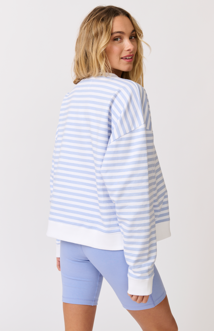 ADA SLIM SWEATER - Cornflower Stripe