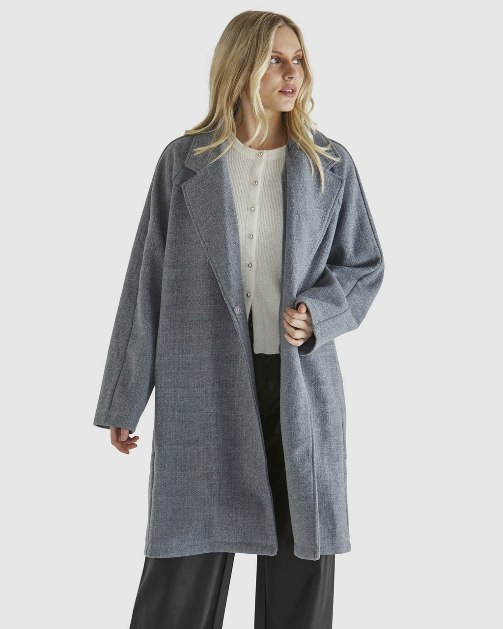 ZARIA COAT Grey – Frankie Co Clothing