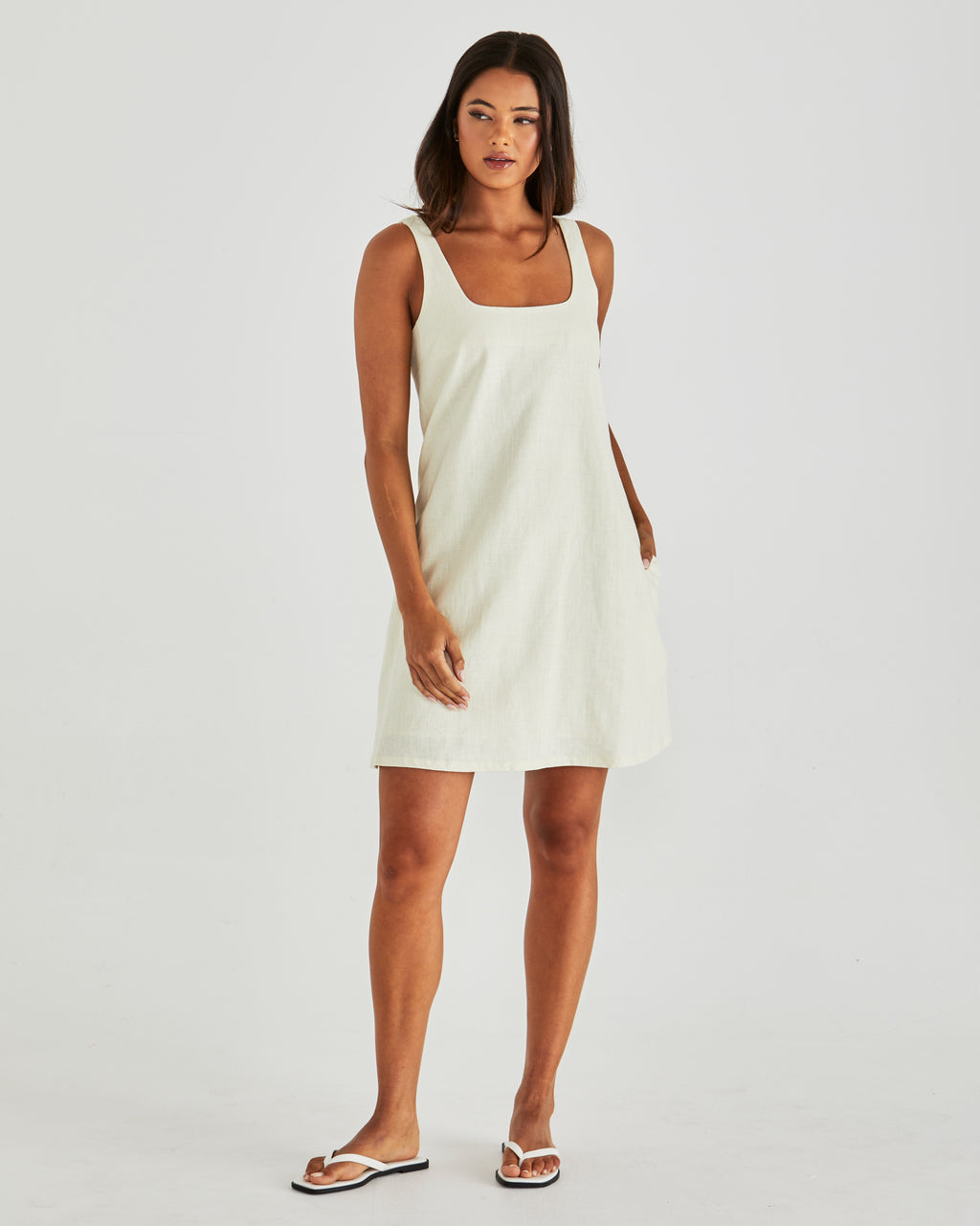 VIENNE MINI SHIFT DRESS - Butter Yellow