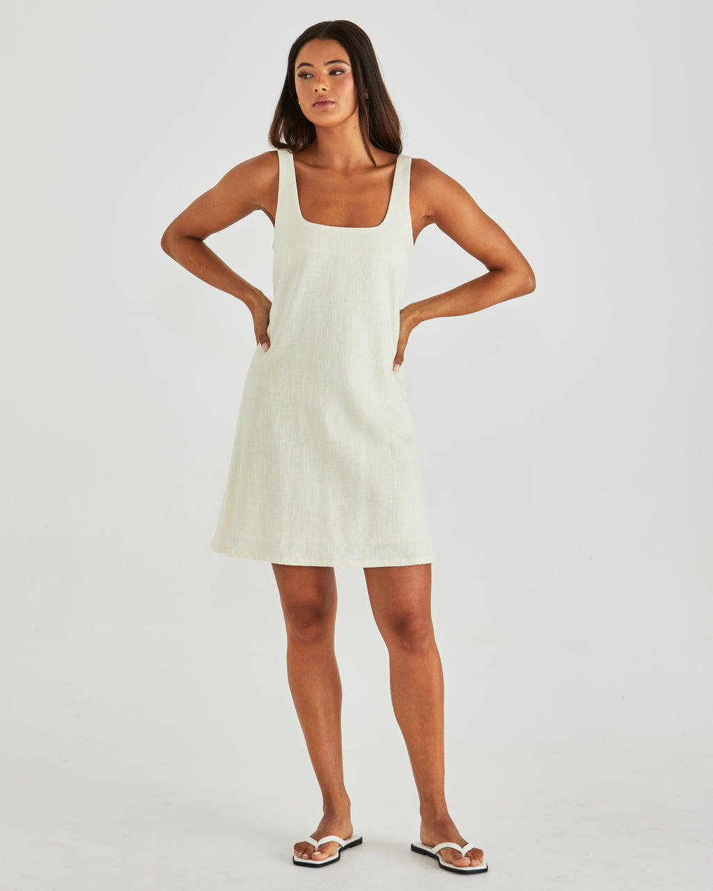 VIENNE MINI SHIFT DRESS - Butter Yellow