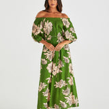 ANTONIE OFF SHOULDER DRESS - Moonflower