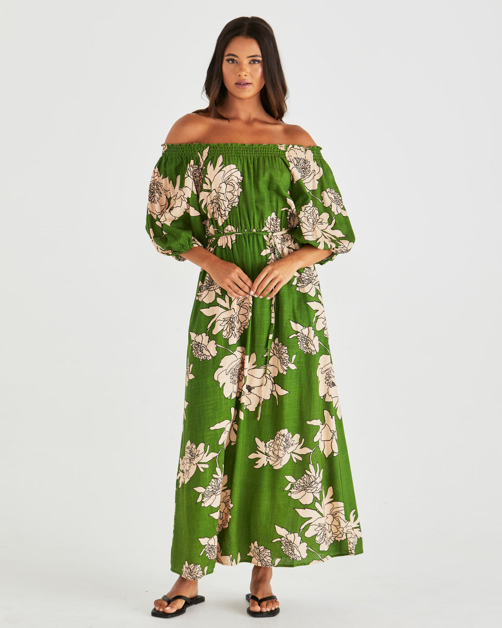 ANTONIE OFF SHOULDER DRESS - Moonflower