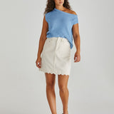Vale Scalloped Denim Skirt