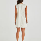 SABINE DENIM VEST DRESS - Parchment Wash