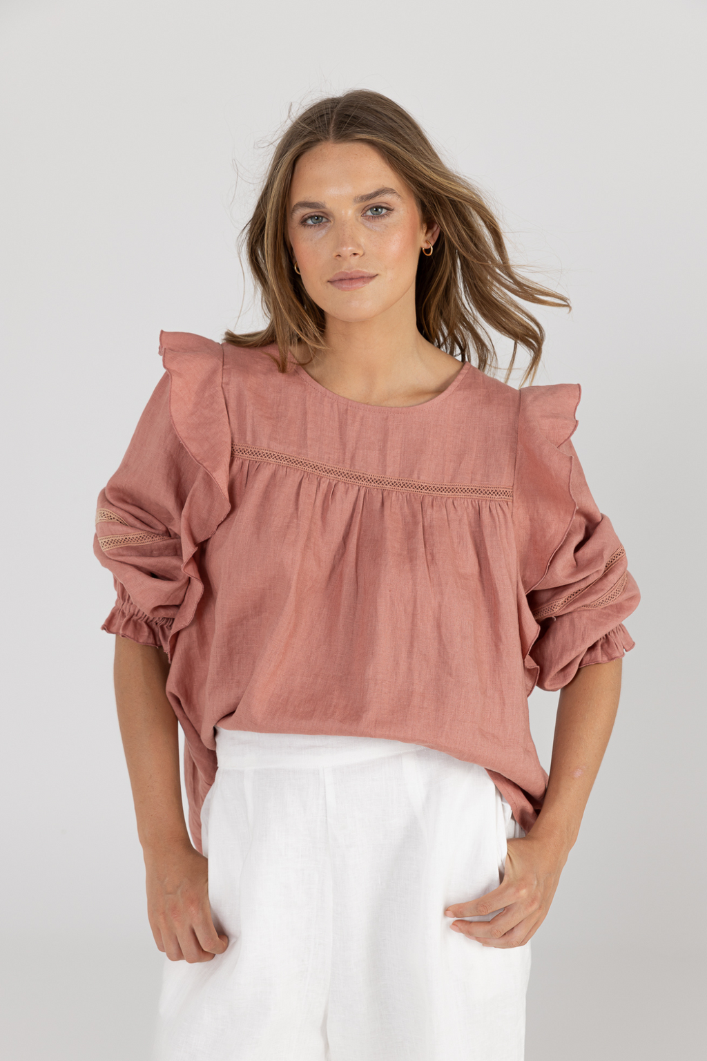 ALYSE BLOUSE - Dusty Rose