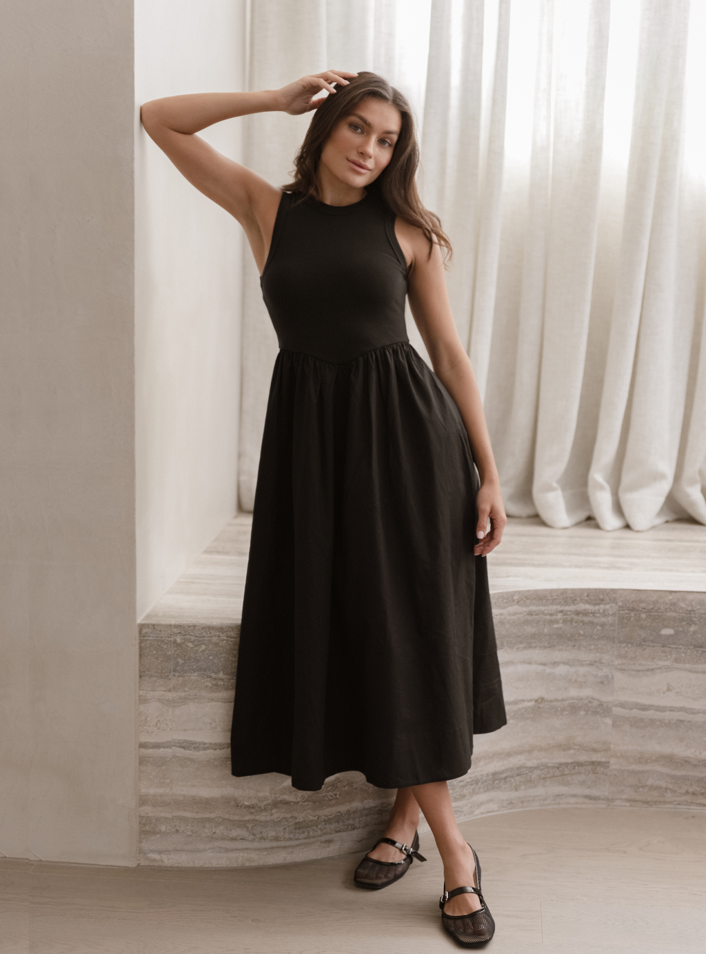 PAX MIDI DRESS - Black