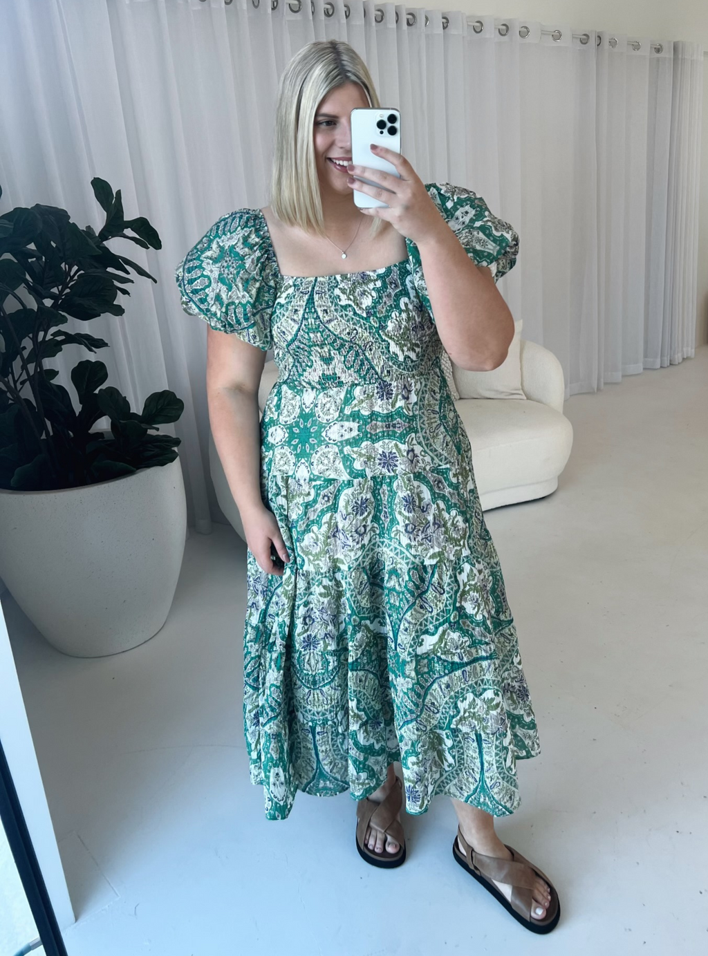 SADIE MIDI DRESS - Green