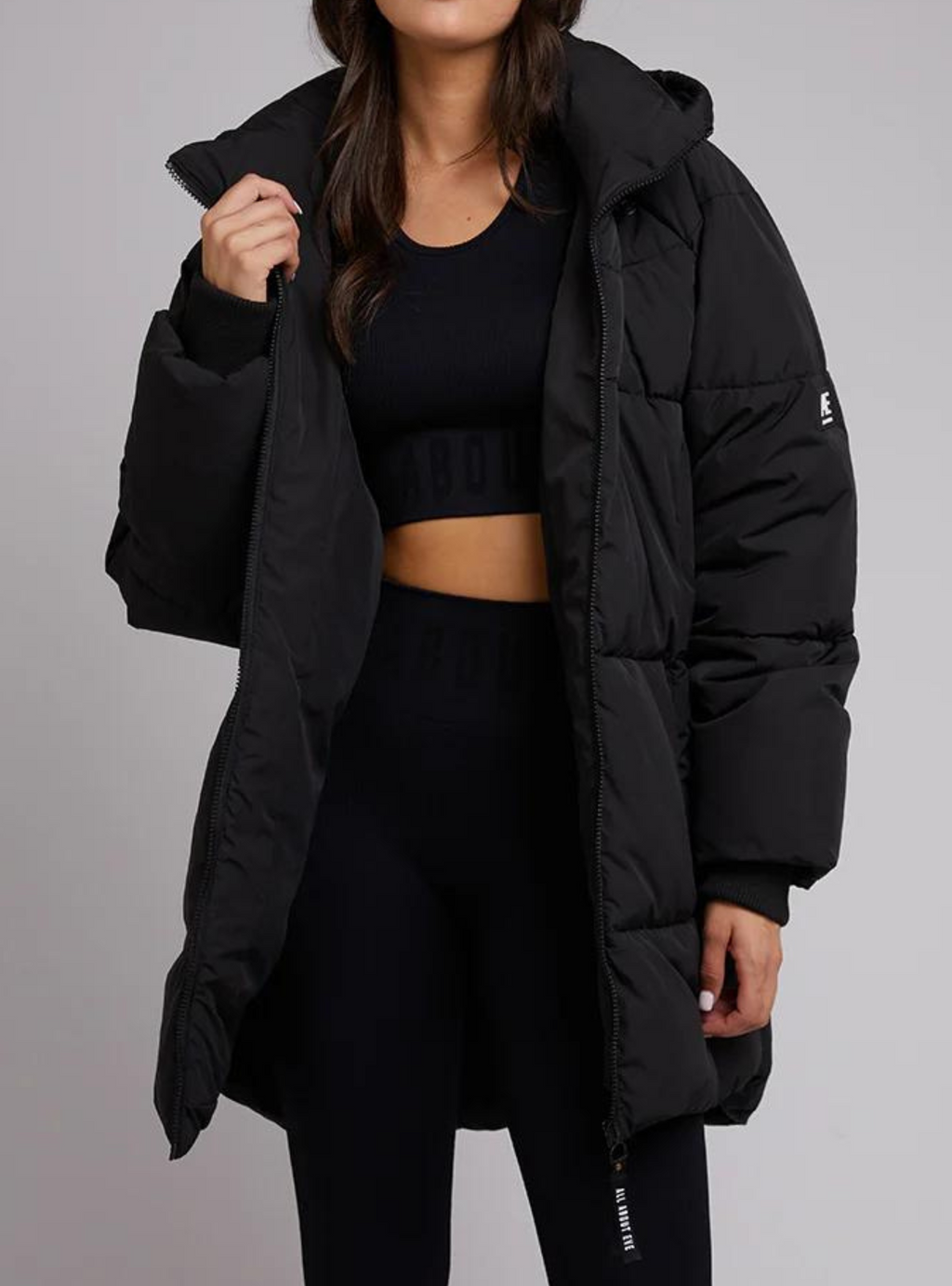 REMI LUXE MIDI PUFFER - Black