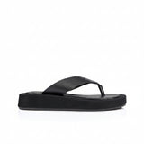 Bouncer II Flatform Thongs - Black Smooth