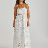 KALI BRODERIE DRESS - White