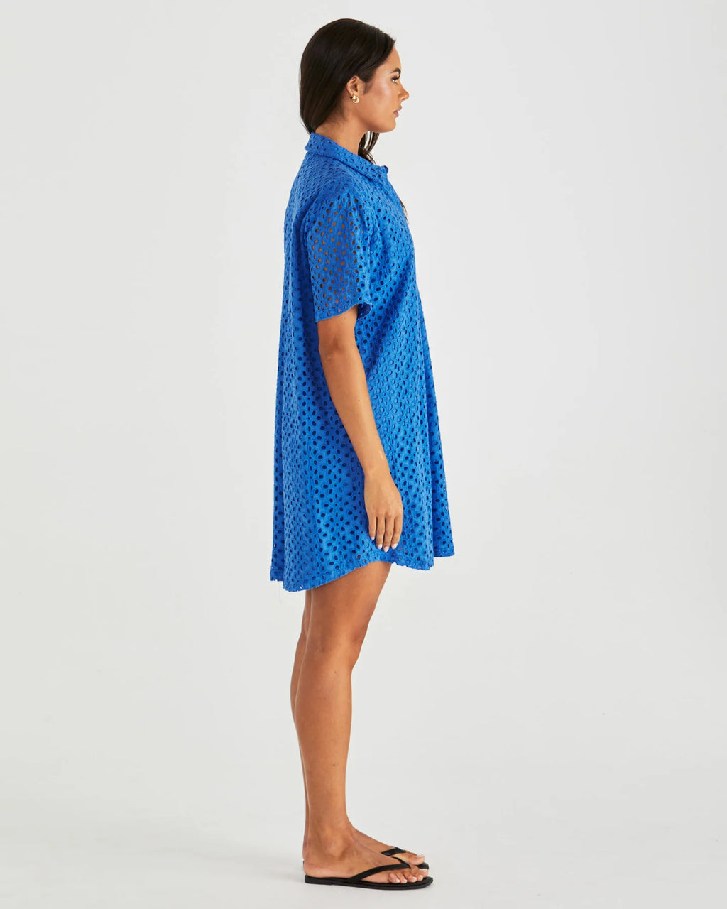 STEVA SHIRT DRESS - Bright Blue