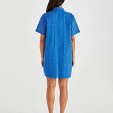 STEVA SHIRT DRESS - Bright Blue