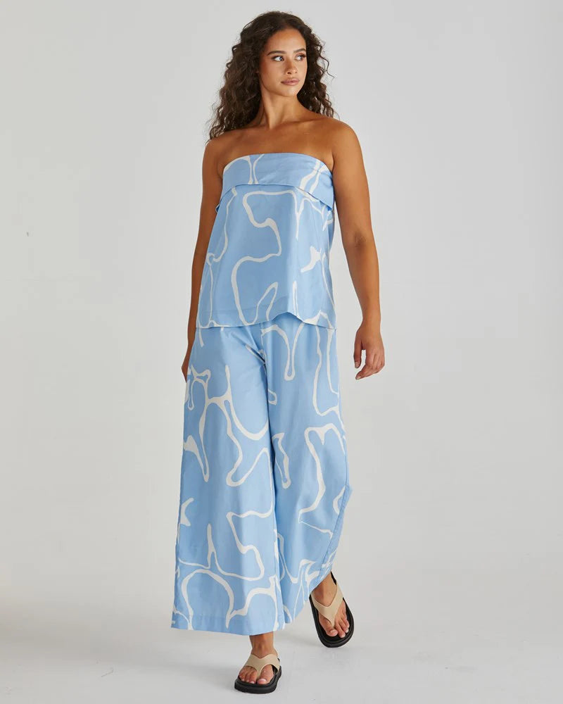 TILDA STRAPLESS TOP - Abstract Daisy