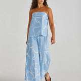 TILDA STRAPLESS TOP - Abstract Daisy