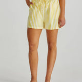 ZANE SHORT - Yellow White Stripe