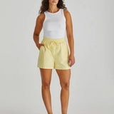 ZANE SHORT - Yellow White Stripe