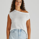 JACI KNIT TOP - White