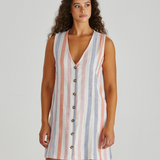 TRAVIS VEST DRESS - Multi Stripe