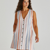 TRAVIS VEST DRESS - Multi Stripe
