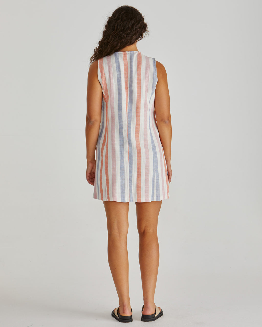 TRAVIS VEST DRESS - Multi Stripe
