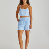 ALANI SHORT - Blue White Stripe