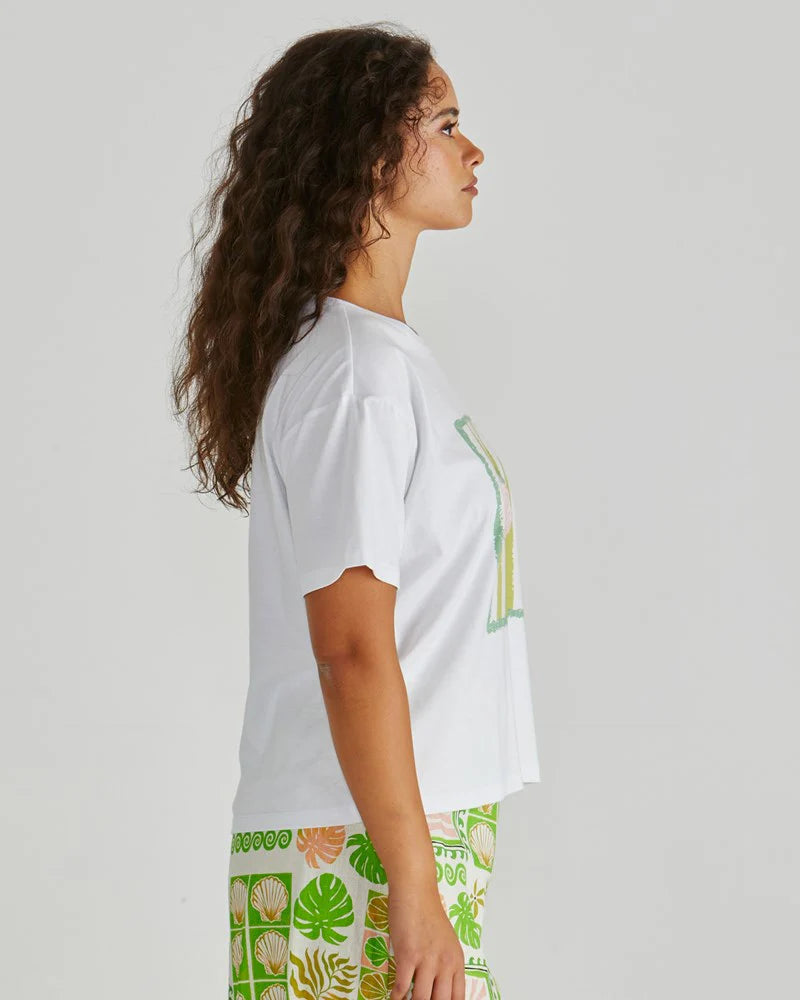 CYNTHIA TEE - Seashell Stripe