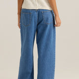 Yara Slack Pleat Jean - Classic Blue Wash