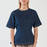 Abi Fitted Denim Tee