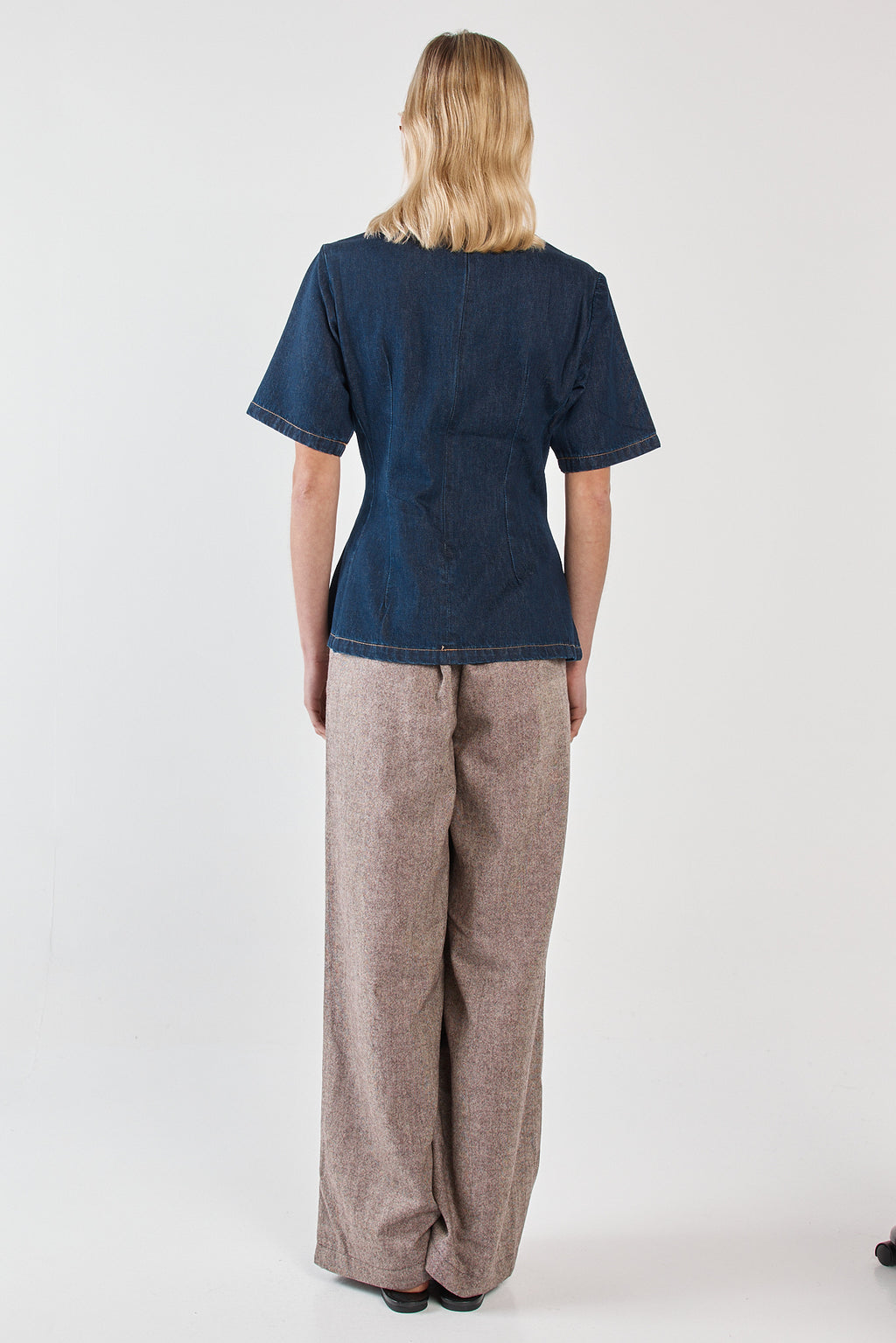 Abi Fitted Denim Tee