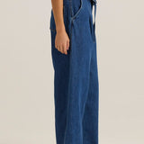 Alissa Foldover Jean - Royal Blue Wash